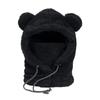 Зимние милые мультяшные плюшевые шапки с медвежьими ушками, Балаклава, теплая детская шапка с капюшоном в виде медведя, защитная шапка для ушей, ветрозащитная толстая теплая крышка на шею