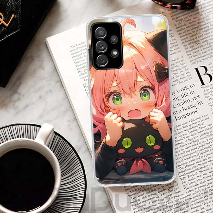 S-Spy Family Anya Cover For Samsung Galaxy A52 A42 A32 A22 A12 A50 A51 Phone Case A70 A71 A40 A41 A30S A31 A20E A21S A10S Galaxy