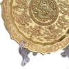 Nine Dragon Plate Collection with Rack Alloy Creative Decorative Practical Sturdy Home Decor