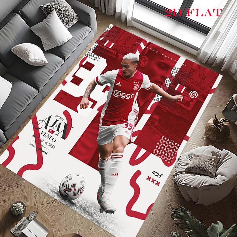 AFC Ajax logo Carpet Rug for Living Room Bedroom Home Sofa Decoration,Kids play Nonslip Floor Mat