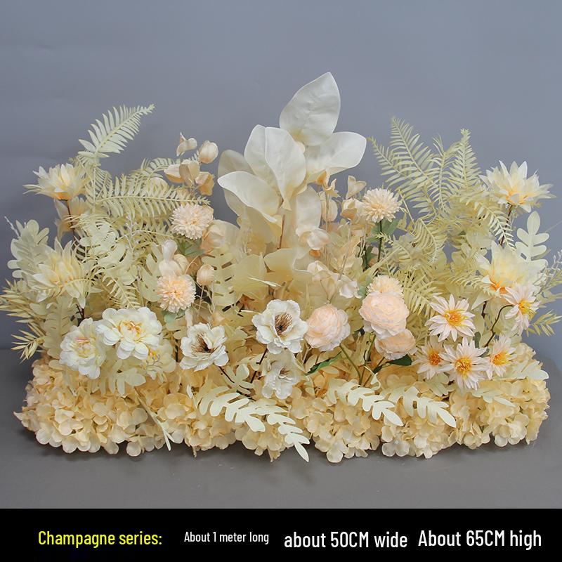Wedding Aisle Floral Arrangement: Artificial Flower Basket & Row Decoration