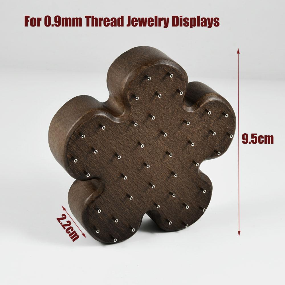 1 шт. деревянная витрина для пирсинга, футляры в форме цветка и сердца, подставка для сережек, пирсинга живота, губ, языка, ювелирных изделий из цельного дерева