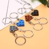 2Pcs Love Heart Brick Keychain For Couples Friendship Heart Keyring Jewelry Gift