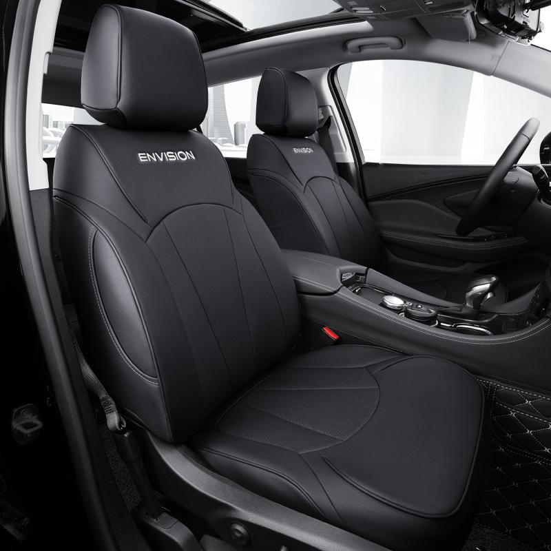 Buick Envision All-Season Full Surround Leather Seat Cushion with Embroidered Logo for Five Seats