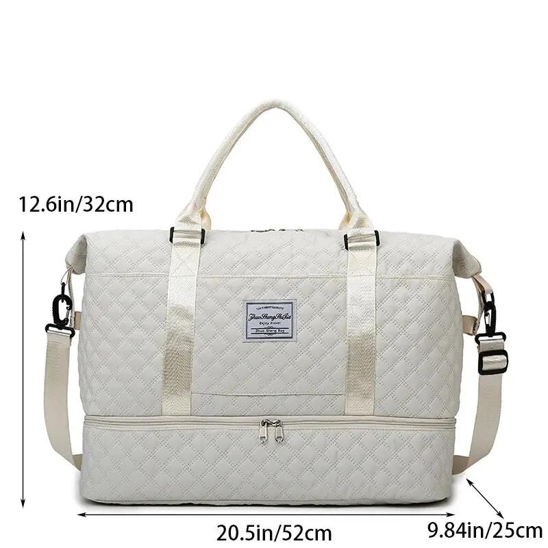 Women's Bag Large Capacity Dry and Wet Separation Individual Shoe Storage Women's Crossbody Bag Travel Bag Sports