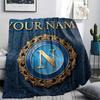 Custom Name,SSC Napoli Printed Flannel Blanket, soft throw for bedroom sofa, washable, Christmas present, great gift.
