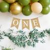 Festive Chair Flag Banner Paper Baby First Party Decoration Burlap ONE Garland  Baby First Birthday