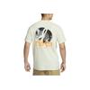 Nike Американская винтажная футболка с круглым вырезом и буквенным принтом, повседневная футболка с короткими рукавами, мужские топы, светло-зеленый FN3320-020