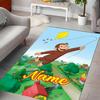 Custom personalization Curious George Area Rug - Perfect For Kitchen, Bathroom,Laundry Room Decor Large Size Available,Gift All Seasons