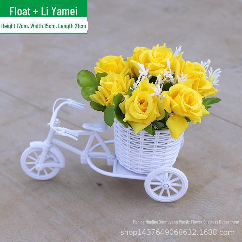 Комплект искусственных цветов для помещений: Маленькие украшения в горшках для украшения дома и автомобиля