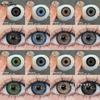 Цветные контактные линзы, последняя модель, черные линзы для очков, зеленые линзы, фиолетово-серые линзы, серые натуральные цветные линзы, 1 пара