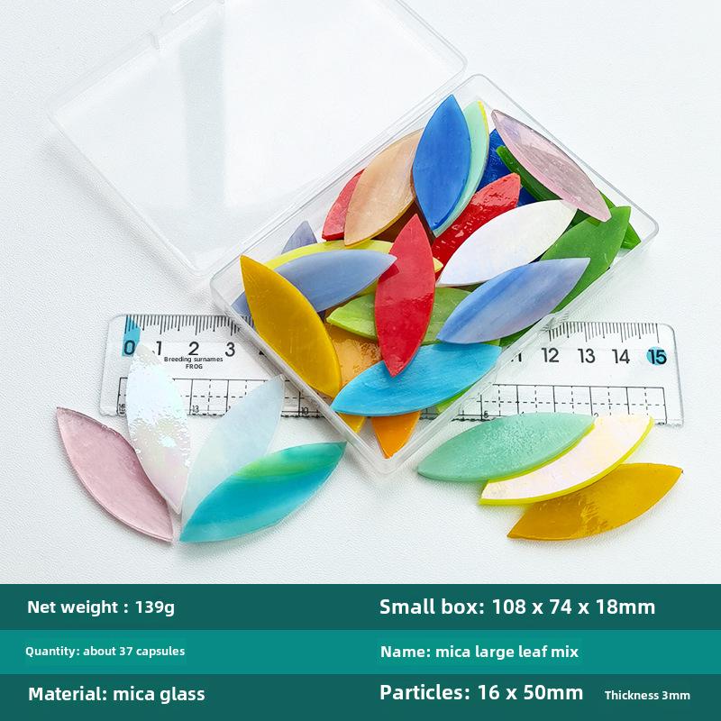 Смешанные цветные листовые слюдяные стеклянные мозаичные детали для украшения подсвечника своими руками