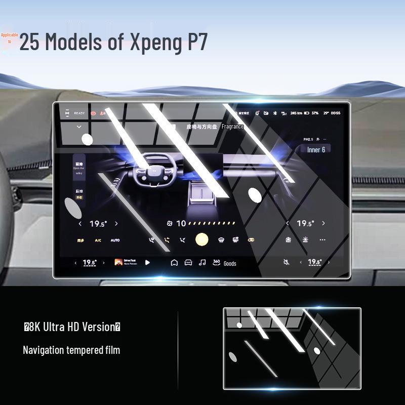 Закаленное Стекло Защитная Пленка для Экрана для 25 Моделей Xiaopeng P7 - Пленка для Навигации на Центральной Консоли для Модификации Салона