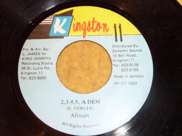 7inch Record AFRICAN - 2,3,4,5,A Dem NONE Kingston 11 1993 Jamaica Reggae, Ska & Dub Used