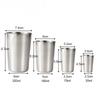 1PC 30ml/70ml/180ml/320ml Stainless Steel Metal Beer Cup Wine Cups Coffee Tumbler Tea Milk Mugs Home Kitchen Dining Accessories