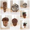 DIY Xmas Tree Hanging Ornaments Small Simulated Pinecone Pendant  New Year Gift