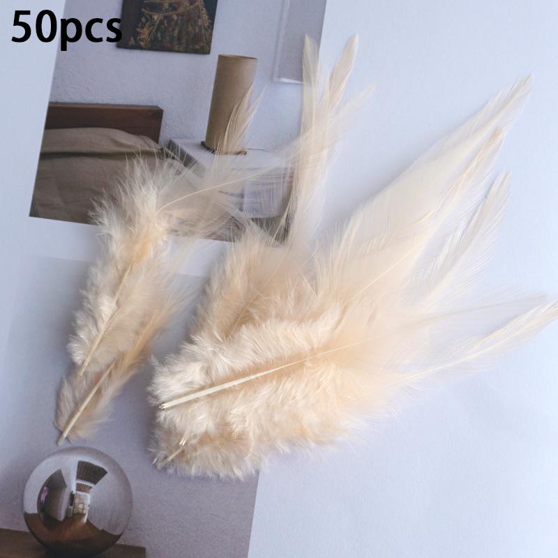 50 шт. натуральное перо макарон цветное куриное перо красочное индюшиное перо красочное перо