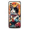 Чехол для телефона Samsung Galaxy A13 A15 A17 A07 A21S A22 A23 A25 A31 A73 A32 A52 A52S A41 5G Мягкий ТПУ Чехол Животное Кошка Татуировка Сумки