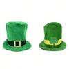 Green Irish Festival Hat with 6 Artificial Moustaches Beards Patricks Day Cosplay Hat for Men Women Festival Celebration