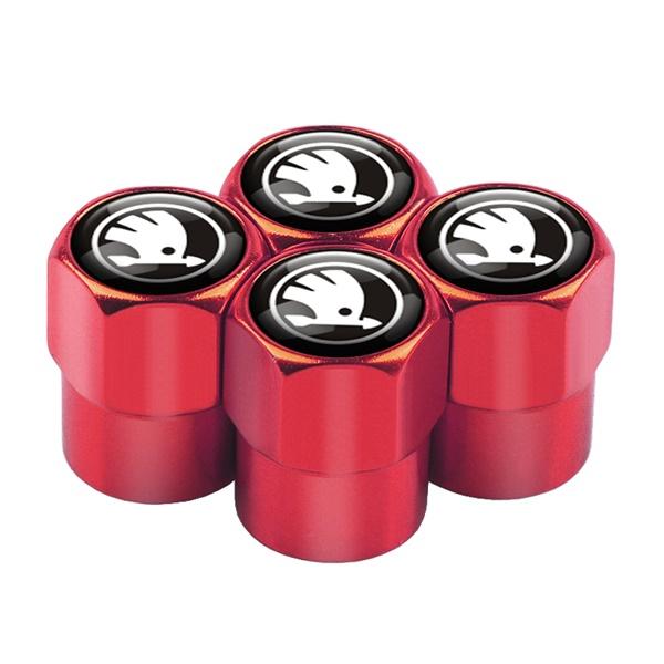 2026 Hot 4PCS Car Tire Valve Cover Tire Stem Cover Dust Cover Accessories For Skoda Kodiaq Octavia 2 3 Yeti Karoq Rapid Fabia Ka