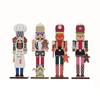 4 шт. Деревянный Щелкунчик-солдат, подвеска на рождественскую елку, украшение на Рождество для дома, подарок на Новый год