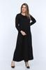 Женское платье большого размера с длинным рукавом больших размеров (Подходит для хиджаба) Длинное вискозное чесаное платье