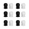 400pcs Tattoo Ink Cups Skull Shaped Stable Standing Thicken Microblading Pigment Cups Black White