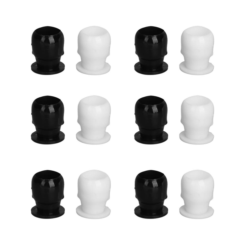 400pcs Tattoo Ink Cups Skull Shaped Stable Standing Thicken Microblading Pigment Cups Black White