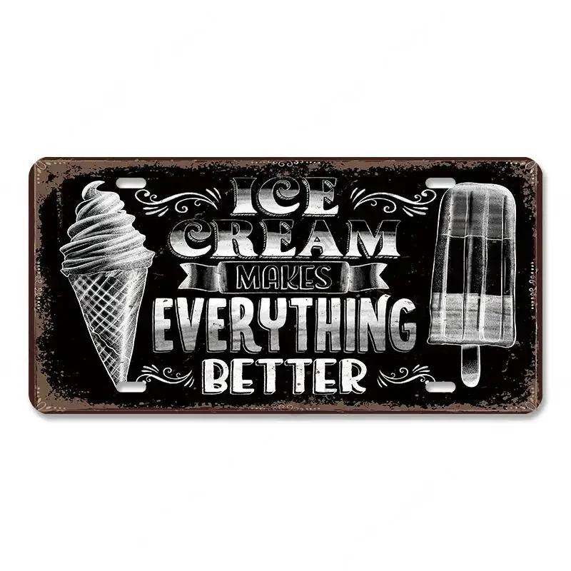 Vintage Delicious Foods Plate Metal Aluminum Sign Pizza Hot Roll Sandwich Donuts Metal Poster Home Cafe Restaurant Wall Decor