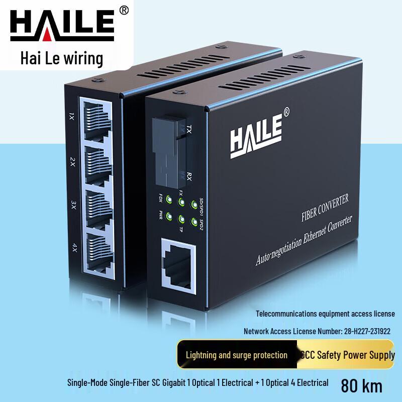 HAILE Gigabit Single-Mode Fiber Optic Transceiver