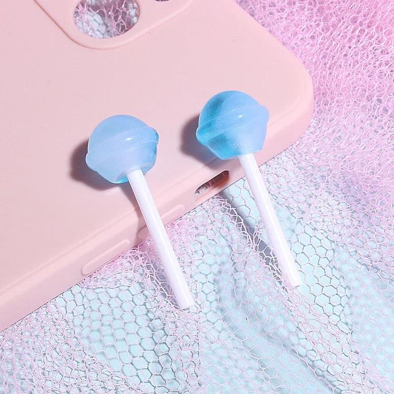 10Pcs Cute Color 3D Lollipop Decor Cream Gel Mobile Phone Case Accessories Girls DIY Homemade Hairpin Pendant Material Sticker