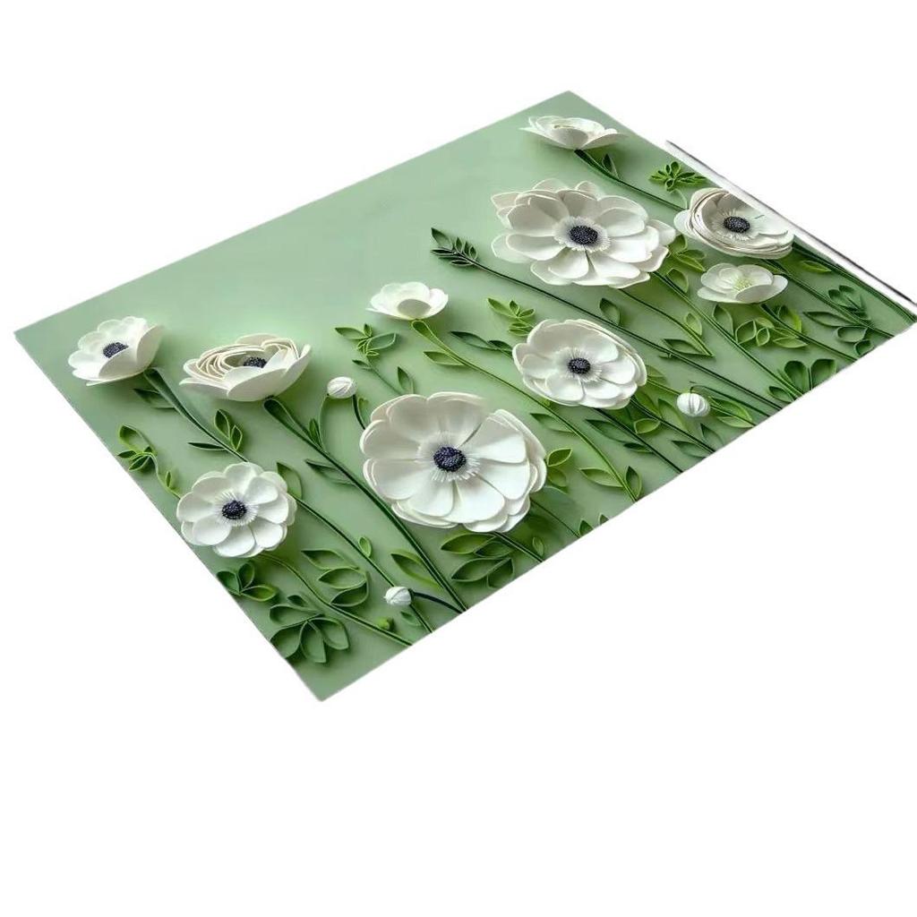 Пион Цветок 3D Впитывающий Нескользящий Коврик для Кухонной Столешницы KTY