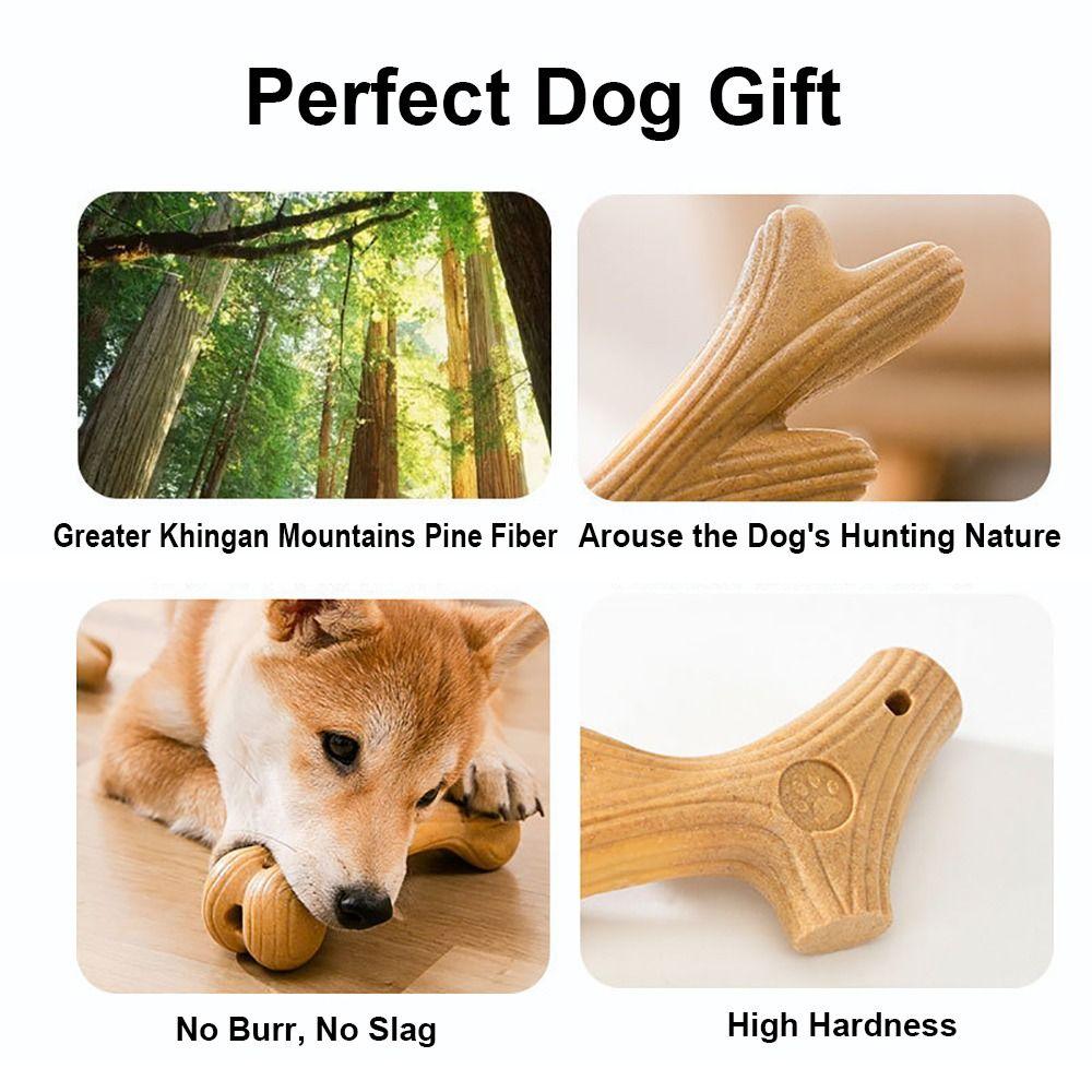 Interactive Training Molar Teeth Clean Stick Pine Wood Fiber Pet Supply Cute Dog Chew Toys