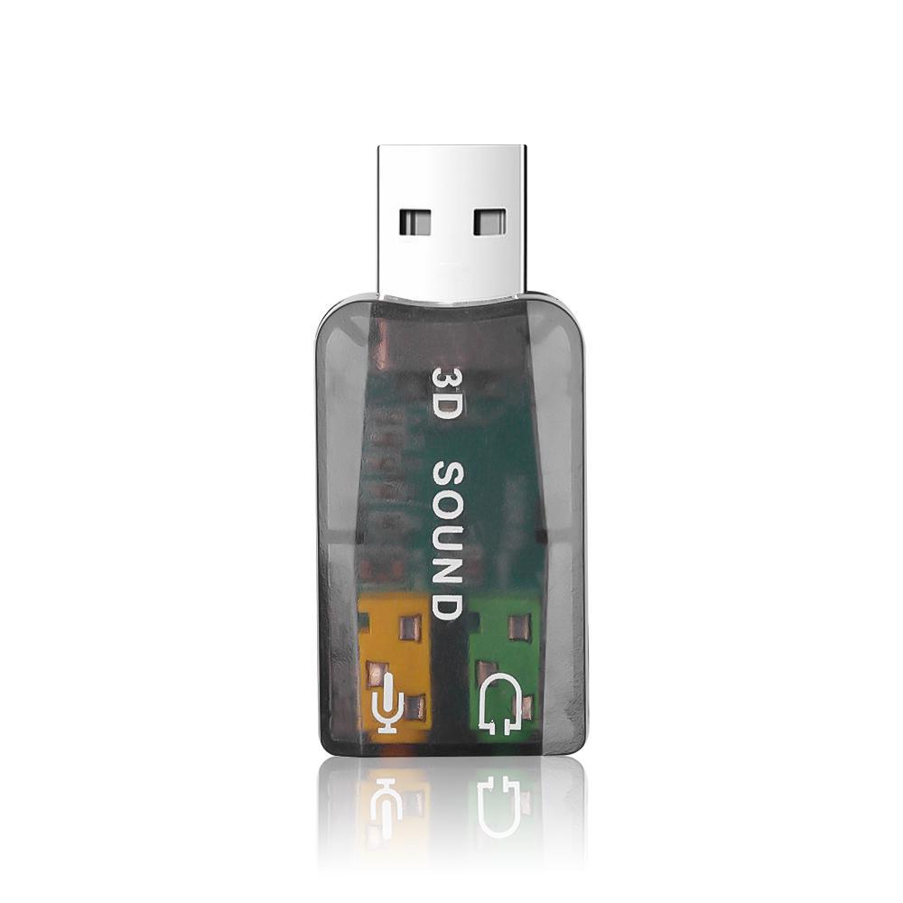 USB Звуковая карта Внешняя Мини Звуковая карта USB на 3,5 мм Микрофонный Разъем для Наушников Стерео 3D Аудиоадаптер для Ноутбука ПК