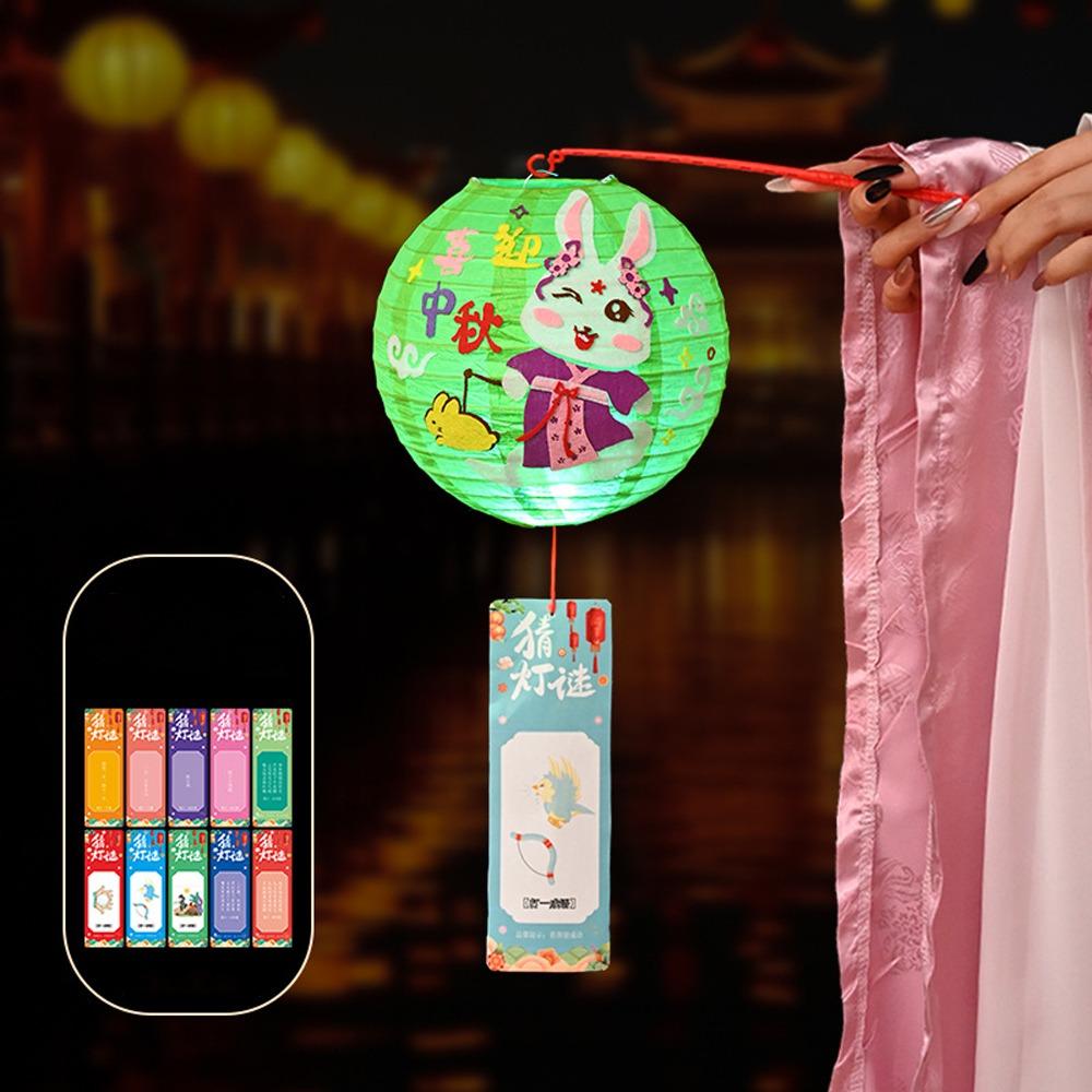 Мультяшный ручной бумажный фонарь, портативный антикварный фонарь, детские игрушки, свет, светодиодный фонарь, игрушки, Новый год