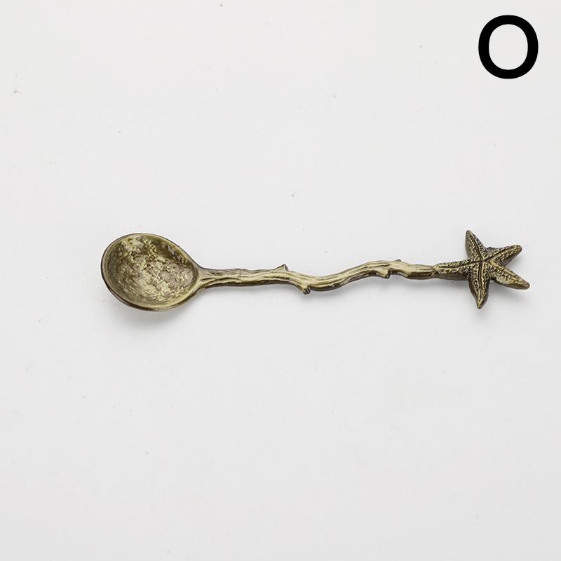 1PC Vintage Spoon Ice Cream Spoon For Coffee Tea Gift For Souvenir Dragonfly Stars Design