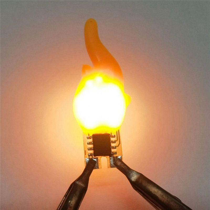M-Modern-LED Flash Candle Flame Light 1800K Warm White Birthday Camping Light Bulb LED Decorative Light Accessorie