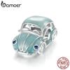 Bamoer из стерлингового серебра 925 пробы, цветная эмаль, фургон для мороженого, автомобильные бусины, подвеска, подходит для оригинального брендового браслета