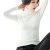 Winter High Neck Plus Velvet Base Shirt for Women Long Sleeve Solid Color Korean Version Women's Clothing Warm Slim Fit Sleek T-shirt for Women