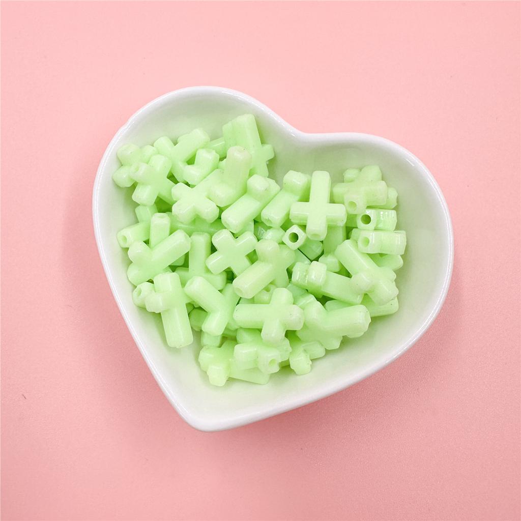 Home Party Supplies Fashion System Cream Spring Color DIY Jewelry Accessories Cross Loose Beads Necklace Bracelet Macaron Color 50Pcs