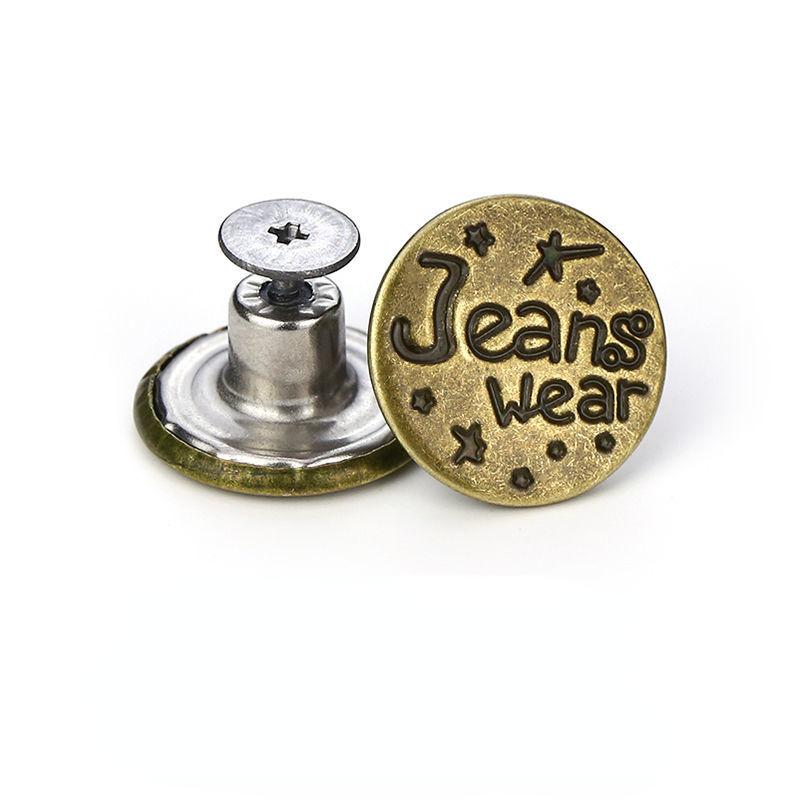 1/2/5/10 шт. бесшовные джинсовые пуговицы из сплава с инструментами — съемные и регулируемые