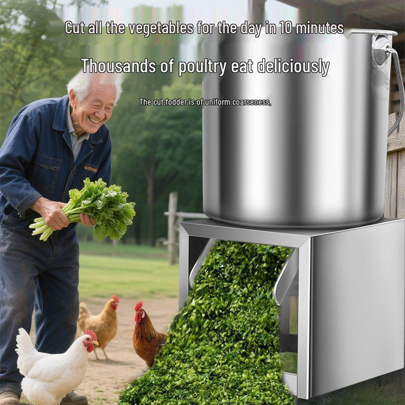 Stainless Steel Vegetable Chopper: Chopped Vegetable Machine, Sweet Potato Vine Pulverizer, Melon and Grass Cutter for Chicken Feeding and Farm Use