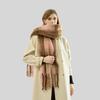 New Loop Yarn Thick Braided Scarf Women's Winter Thickened Warm Mohair Scarf High-end Versatile Scarf