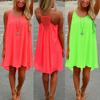Sexy Women's Summer Casual Sleeveless Strap Backless Beach Dress for Evening Party