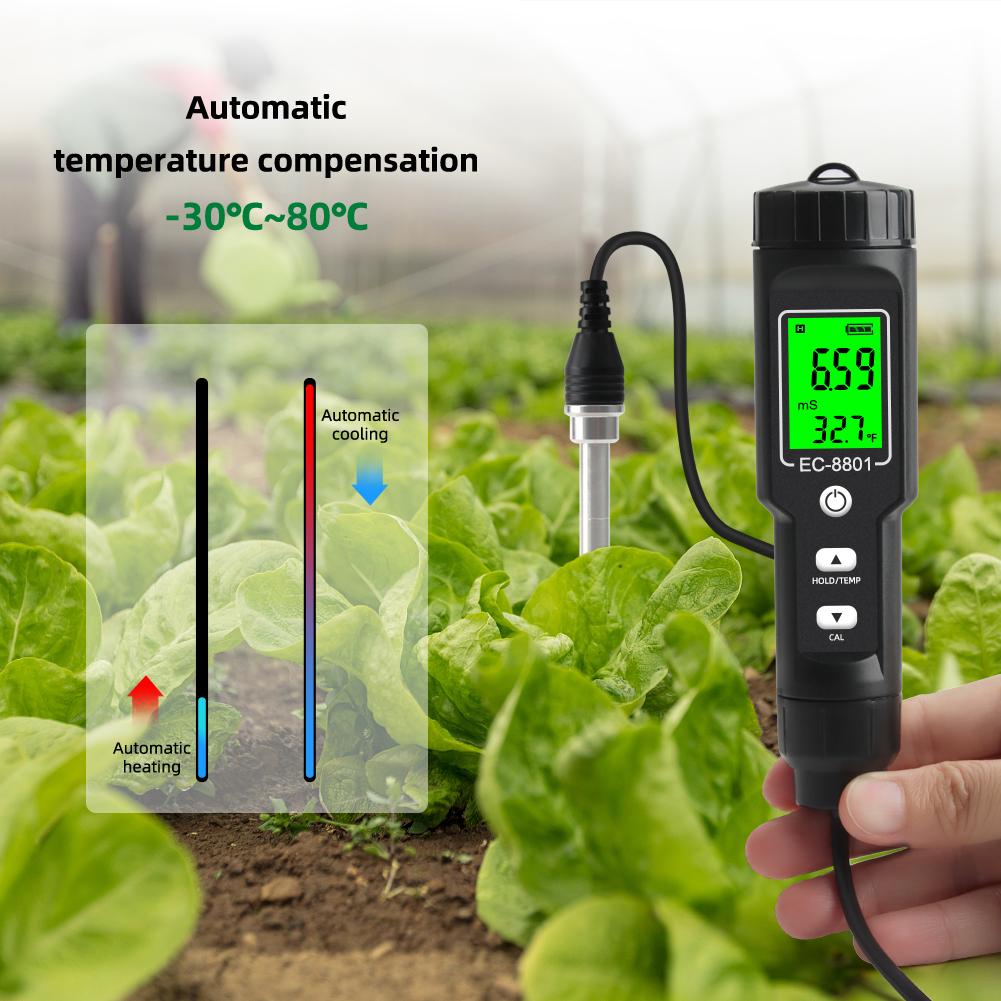 Digital Soil EC/temperature Tester, Widely Used In Greenhouses, Gardening, Farmland Planting, Laboratories, Agriculture, Potted Plants, Etc.