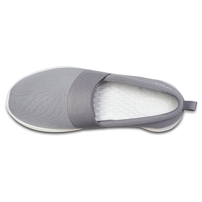 Crocs Женские повседневные кроссовки LiteRide с дышащим верхом и износостойкой подошвой, серые