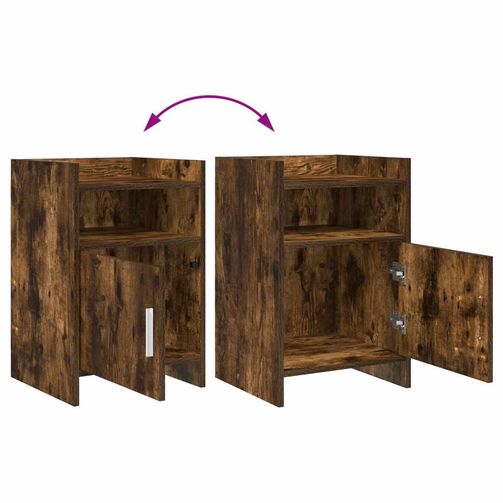 Nightstands (2 pcs) Smoked Oak 40 x 36 x 60 cm