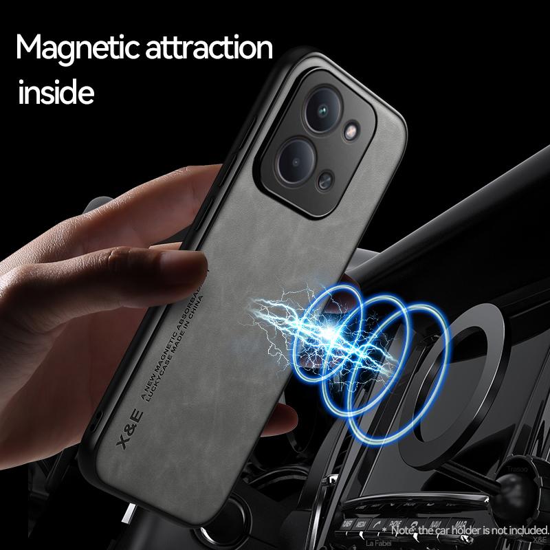 Для Redmi 15C Магнитные износостойкие линзы Полная защита Овчина Противоударный Защита от отпечатков пальцев Чехол для телефона