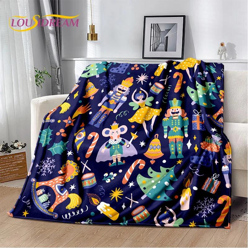 Рождественская елка Щлкунчик Мультяшная Сказки Плед, Мягкий Плед для Дома Спальни Кровати Дивана Пикника Поездки Покрытие Подарок Девочке
