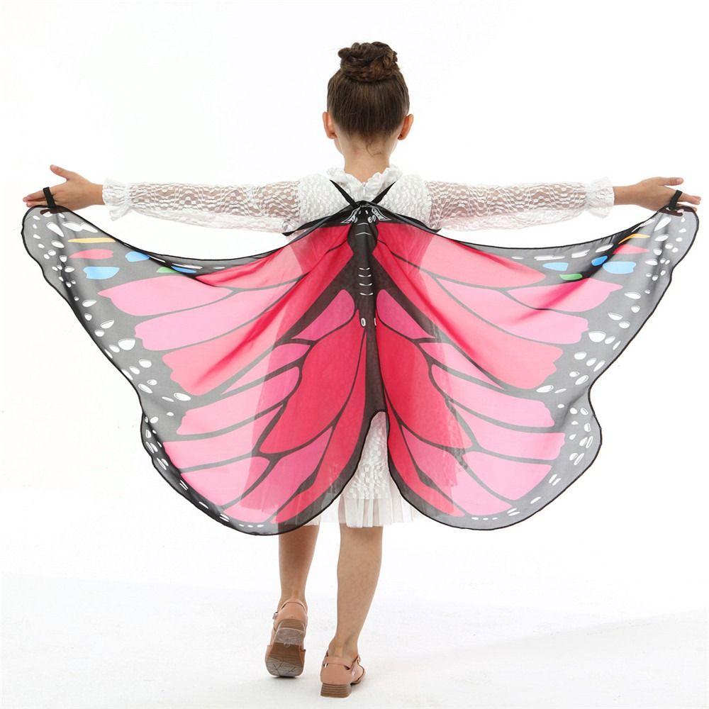 Cosplay Partyprop Party Favor Butterfly Wings Shawl Costumes Accessory Butterfly Scarf Kids Cloak